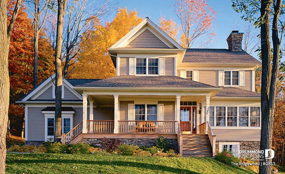 alternate - Beautiful Country Rustic home, large bonus space, solarium, 9' ceiling on main floor, side garage - The Ridgewood