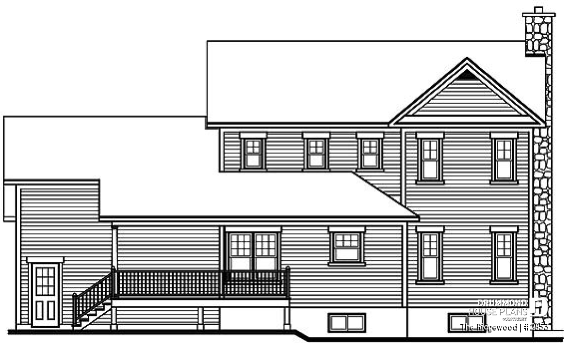 rear elevation - The Ridgewood