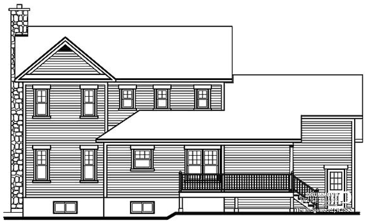 rear elevation - The Ridgewood