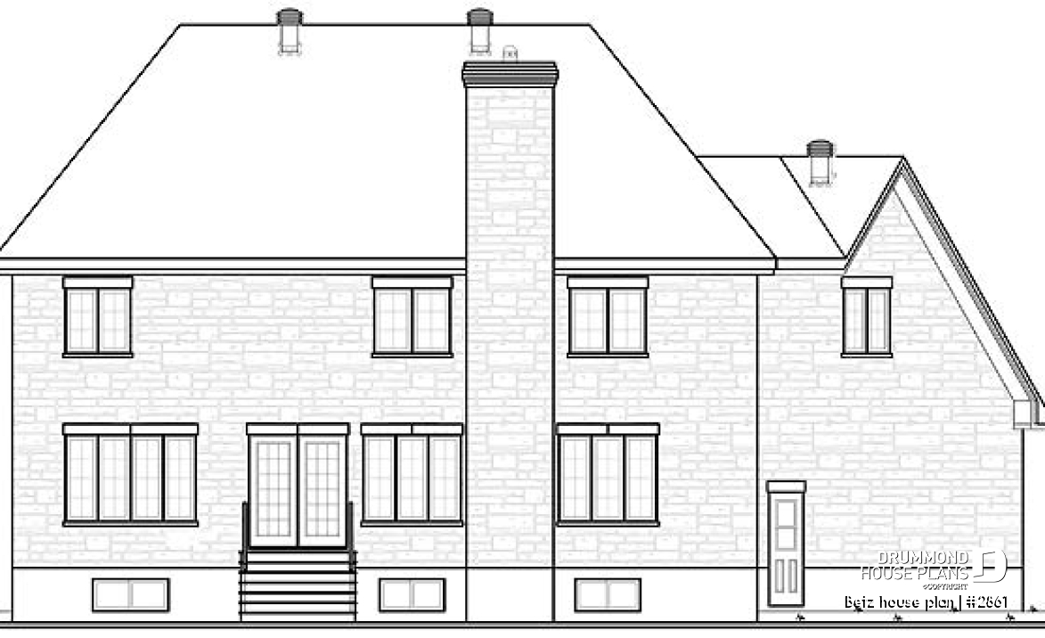 rear elevation - Betz house plan
