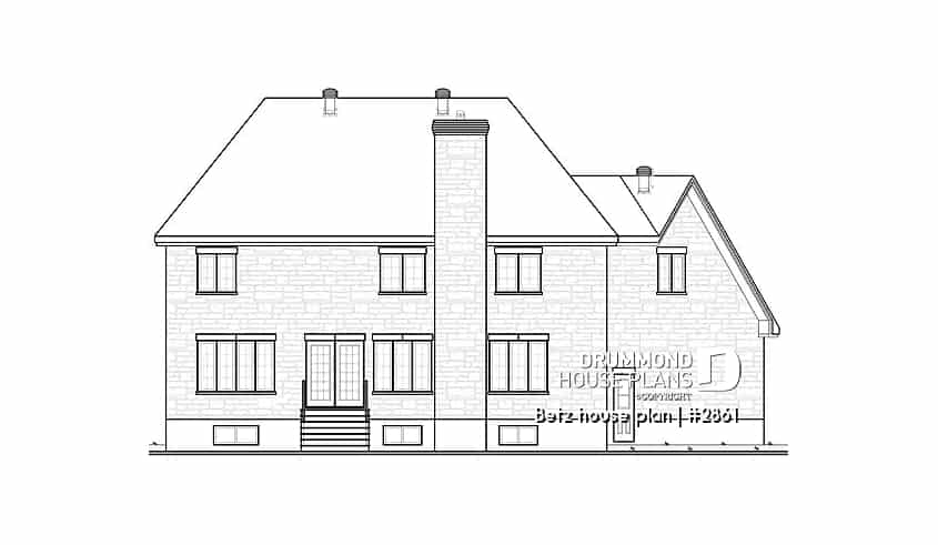 rear elevation - Betz house plan