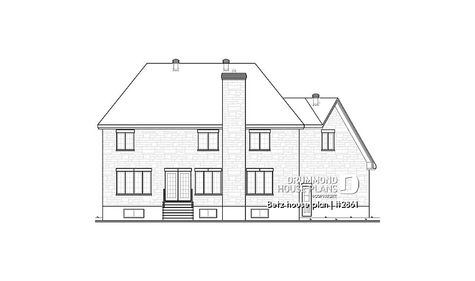 rear elevation - Betz house plan