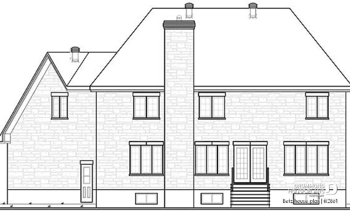 rear elevation - Betz house plan
