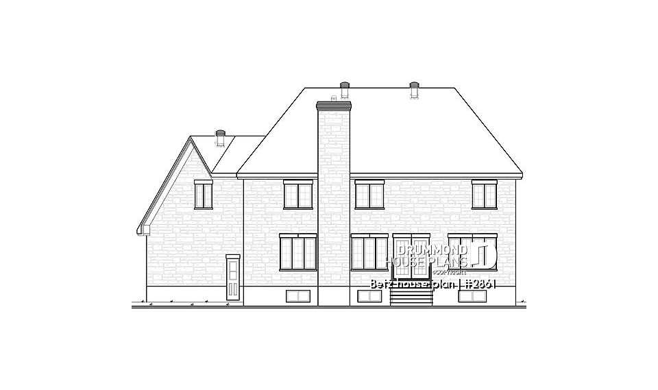 rear elevation - Betz house plan