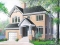 front - BASE MODEL - English style home plan with breakfast nook and garage - Myrtille