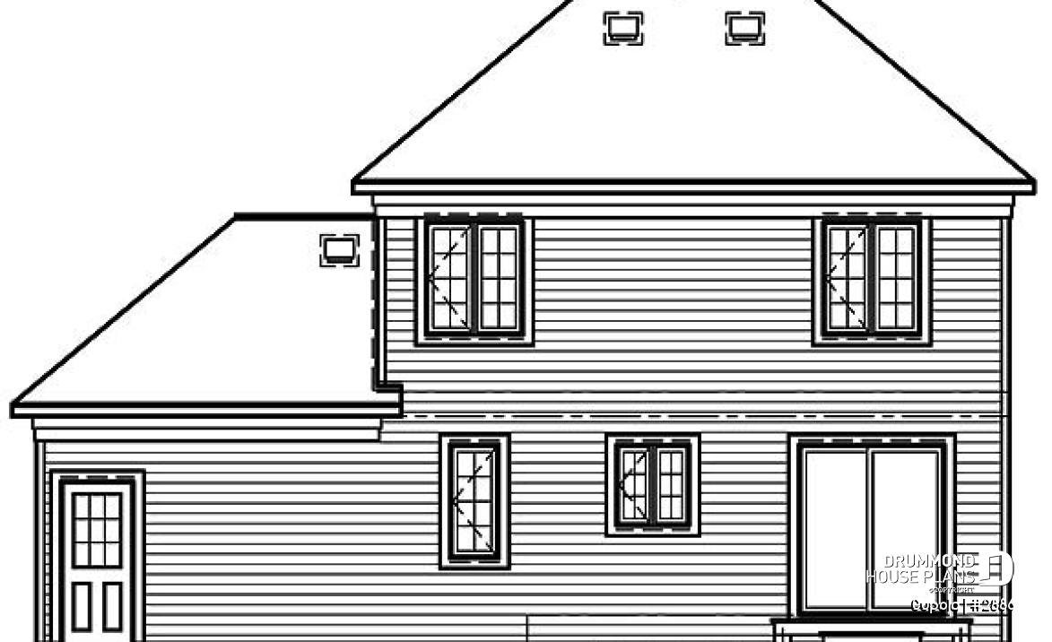 rear elevation - Cupola