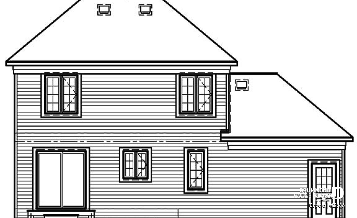 rear elevation - Cupola