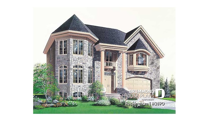 front - BASE MODEL - European 2 storey home with 4 bedrooms , including XL master suite - Rockingham