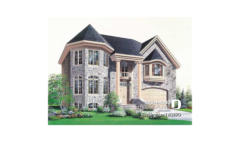 front - BASE MODEL - European 2 storey home with 4 bedrooms , including XL master suite - Rockingham
