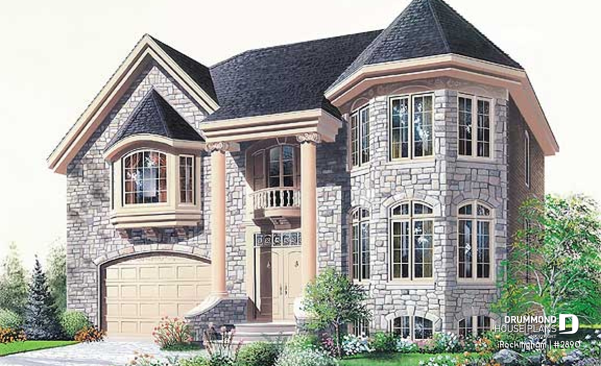 front - BASE MODEL - European 2 storey home with 4 bedrooms , including XL master suite - Rockingham