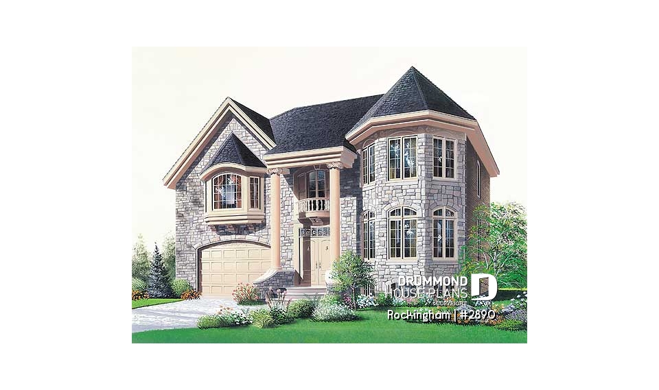 front - BASE MODEL - European 2 storey home with 4 bedrooms , including XL master suite - Rockingham