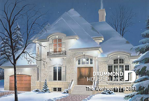 front - BASE MODEL - Home with x-large family room & fireplace, home office, great master suite, cathedral ceiling, 2-car garage - The Wentworth