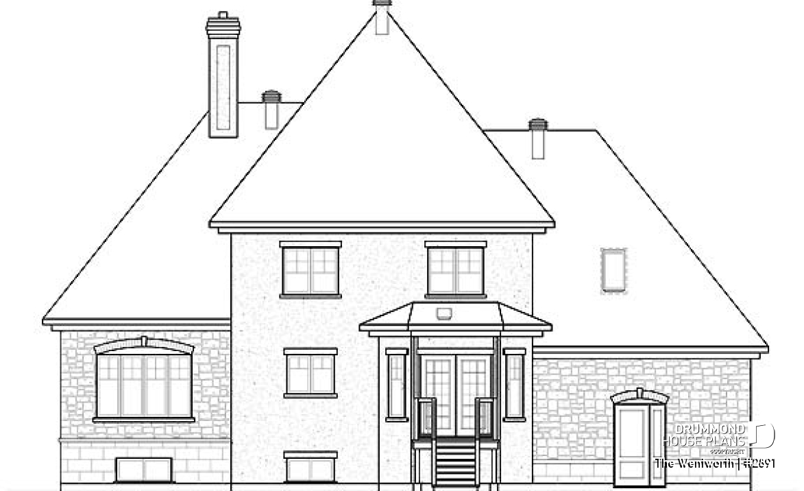 rear elevation - The Wentworth
