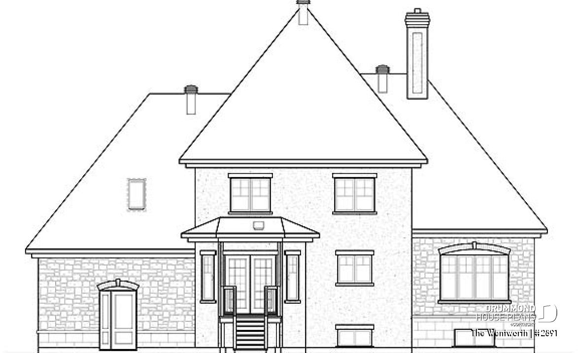 rear elevation - The Wentworth