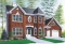 front - BASE MODEL - 3 bedroom Victorian inspired home, 2-car garage, bonus above garage, large double-sided fireplace, study / den - Burden