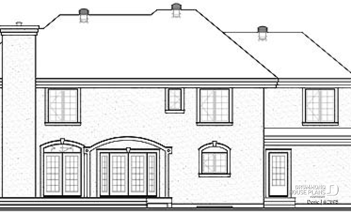 rear elevation - Doric