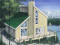 front - BASE MODEL - Scandinavian style cabin house plan with 3 bedrooms and open floor plan concept - Lakeview