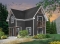 Color version 1 - Front - Modern rustic cottage plan with 3 bedrooms, large central fireplace, laundry room on second floor - Francavilla