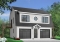 Color version 4 - Front - Large 2-car garage apartment plan, 2 bedrooms with jack and jill bath and private balconies - The Hillock