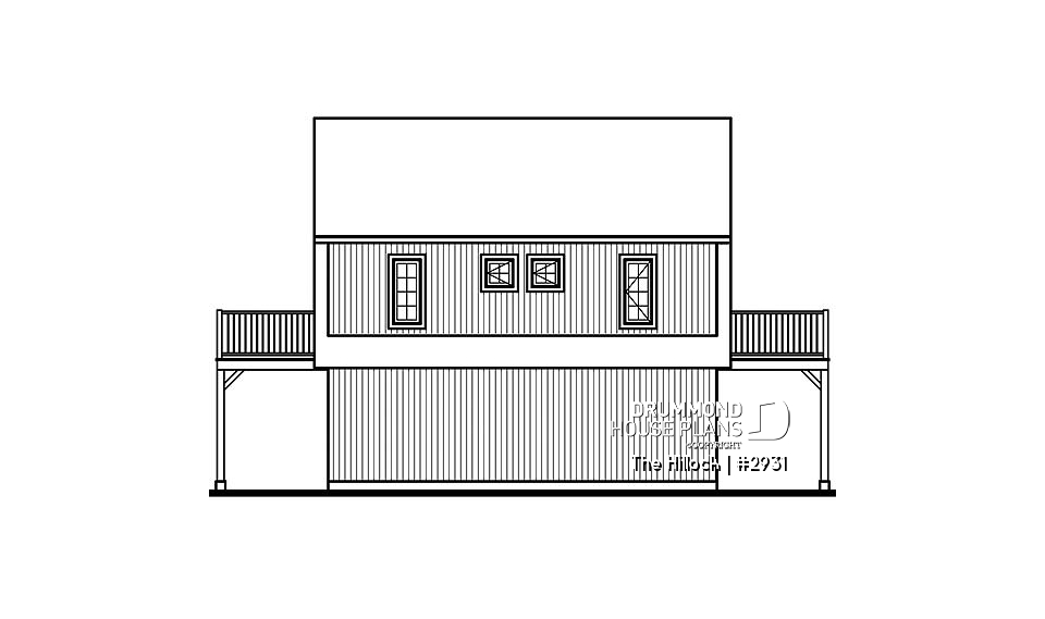 rear elevation - The Hillock