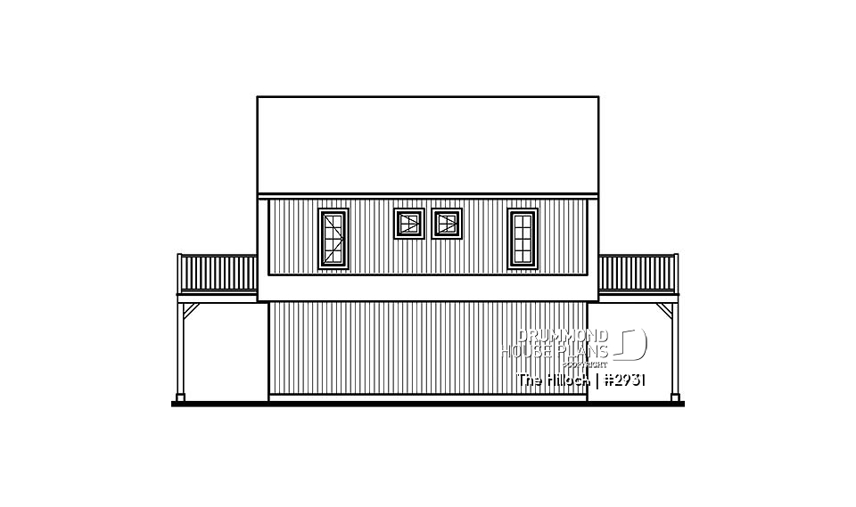 rear elevation - The Hillock