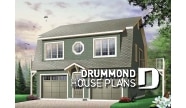 front - BASE MODEL - Large 2-car garage plan with a 2 bedroom apartment on second floor and 2 private balconies - The Hillock 2