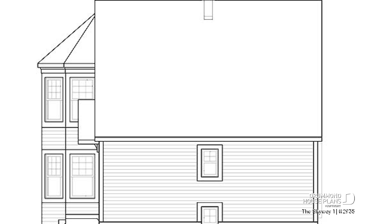 rear elevation - The Skyway 1