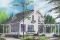 front - BASE MODEL - Budget friendly 2-story house plan with 2 bedrooms, 1.5 baths, fireplace, open dining and living concept - Gaudry