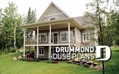 Rear view - BASE MODEL - Very Charming Cottage house plan, large covered deck, open floor plan concept, mezzanine - Vistas 