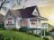 Rear view - BASE MODEL - Country cottage house plan, economical, walkout basement, large terrace, master on main - Vistas 3