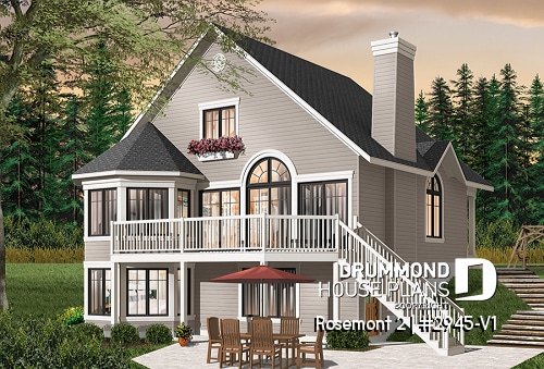 Walkout Basement Drummond House Plans, Small Farmhouse With Walkout Basement