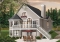 Rear view - BASE MODEL - Charming 3 bedroom cottage house plan, 2 bathrooms, mezzanine, unfinished walkout basement - Sunburst 5