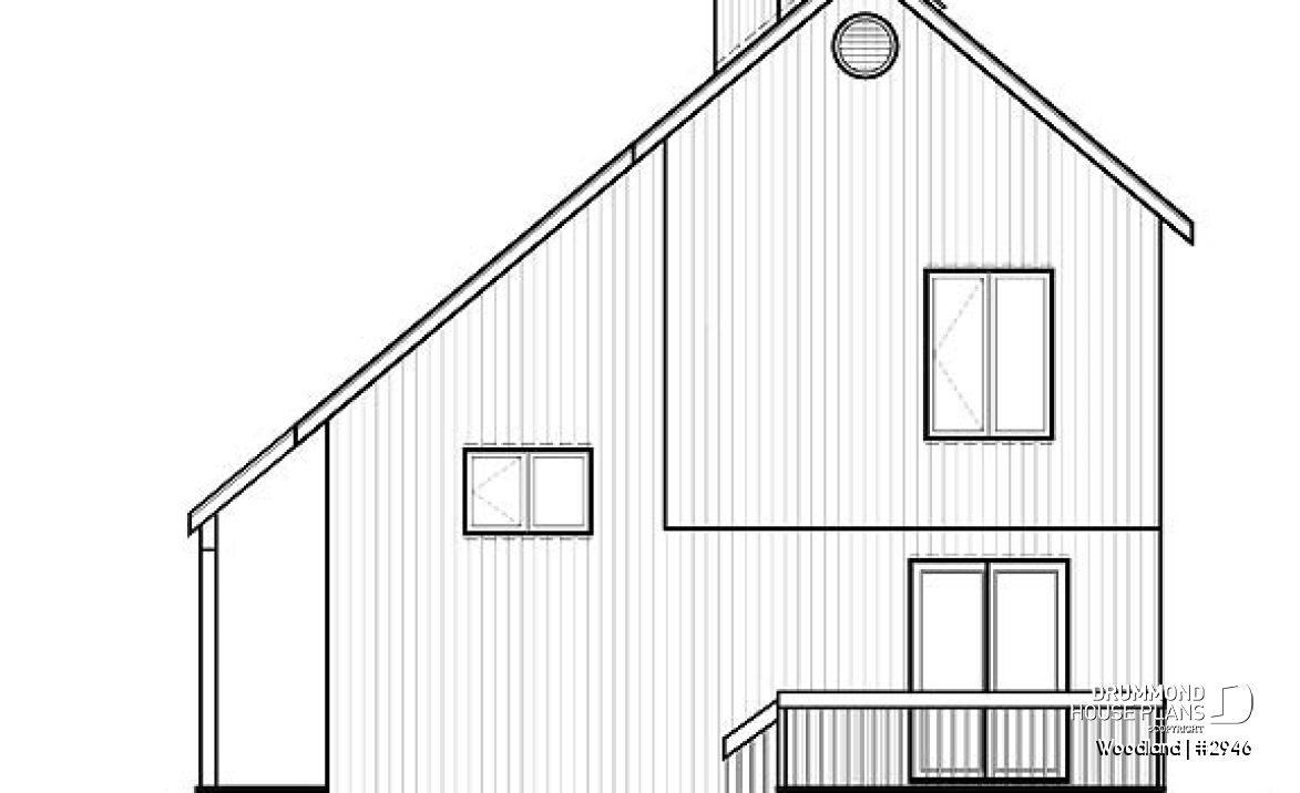 rear elevation - Woodland