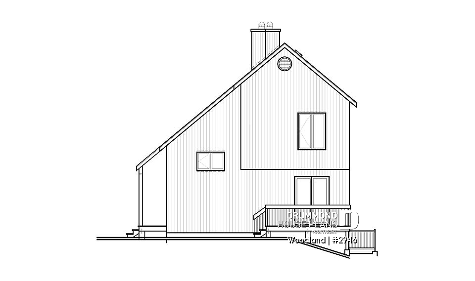 rear elevation - Woodland