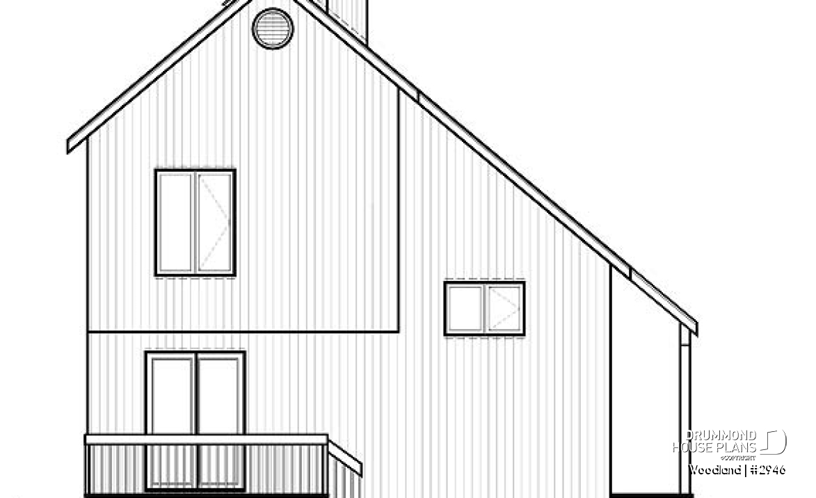 rear elevation - Woodland
