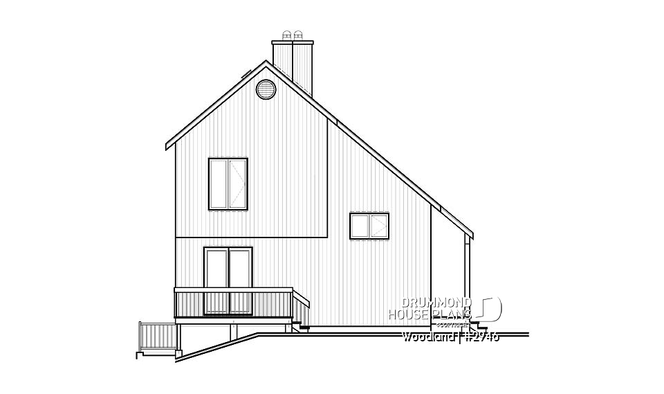 rear elevation - Woodland