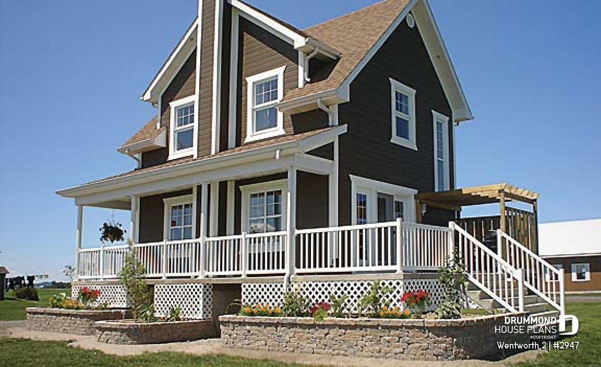 Rear view - BASE MODEL - Charming country rustic cottage with 3 bedrooms and master bedroom with private balcony - Wentworth 2