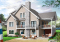 Rear view - BASE MODEL - Spacious 2 to 6 bedrooms, 3 storey mountain cottage home plan with mezzanine, fireplace, large family rooms - Touchstone 6