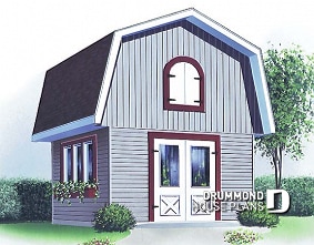 front - BASE MODEL - Garden shed plan, barn style - Garden shed
