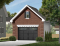 front - BASE MODEL - One car garage with second floor storage, colonial style - The Pottery Port 1