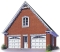 front - BASE MODEL - Double garage plan with large space (on second floor) for an office or storage - Ginger Lane