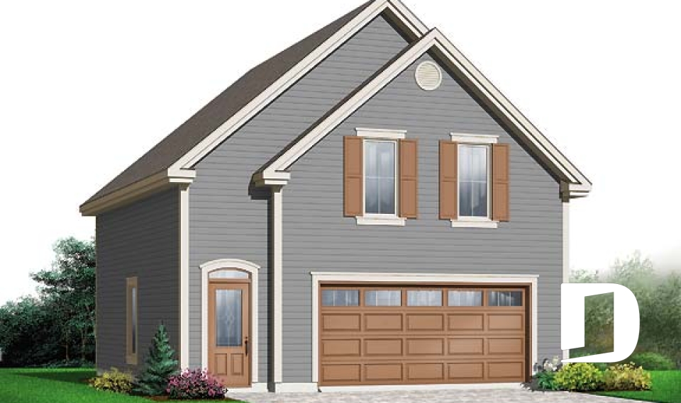 front - BASE MODEL - 2-car garage with second floor storage room - The Townside 3