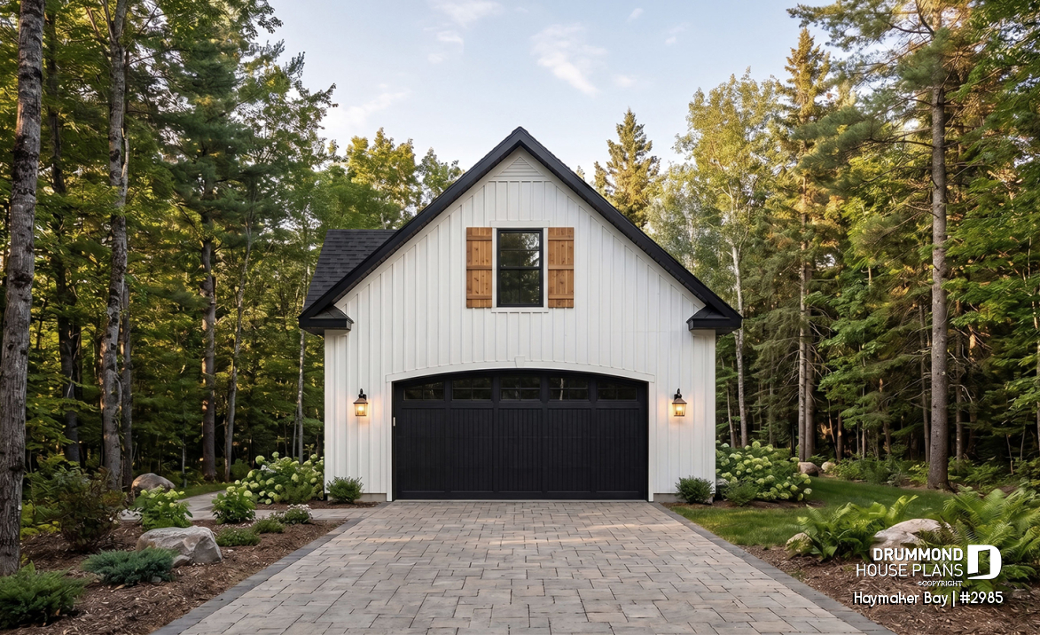 front - BASE MODEL - Stylish 2-storey 2-car garage plan - Haymaker Bay