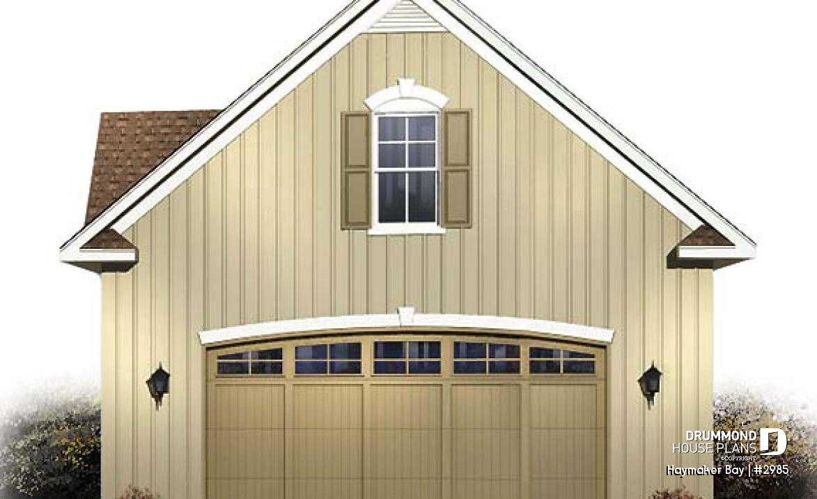 front - BASE MODEL - Stylish 2-storey 2-car garage plan - Haymaker Bay