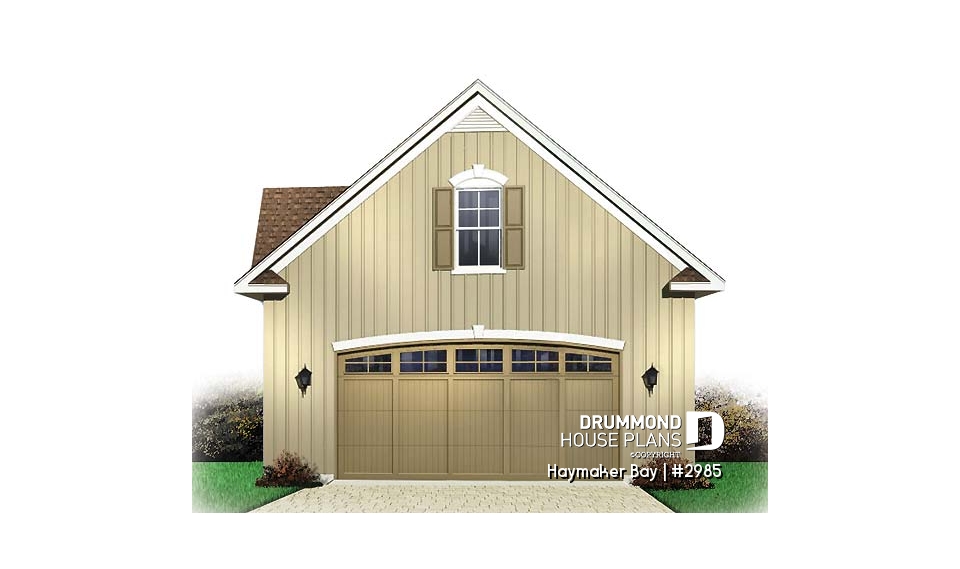 front - BASE MODEL - Stylish 2-storey 2-car garage plan - Haymaker Bay