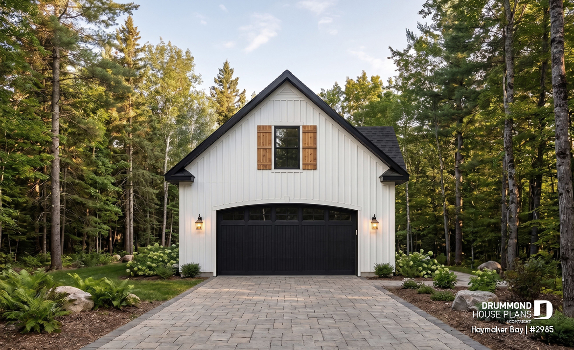 front - BASE MODEL - Stylish 2-storey 2-car garage plan - Haymaker Bay