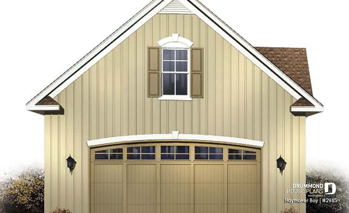 front - BASE MODEL - Stylish 2-storey 2-car garage plan - Haymaker Bay