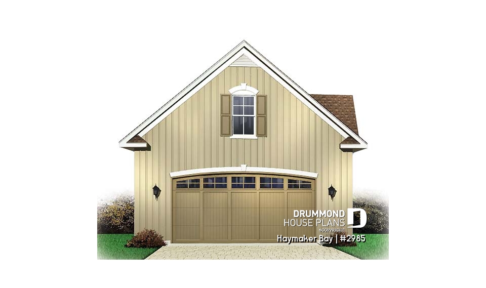 front - BASE MODEL - Stylish 2-storey 2-car garage plan - Haymaker Bay