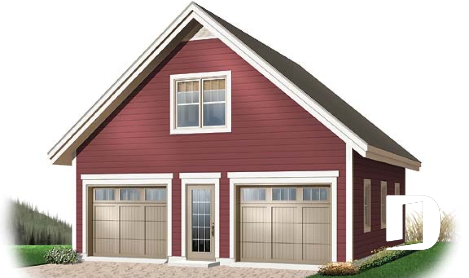 front - BASE MODEL - Double car garage with bonus space in attic. - Wisteria Way