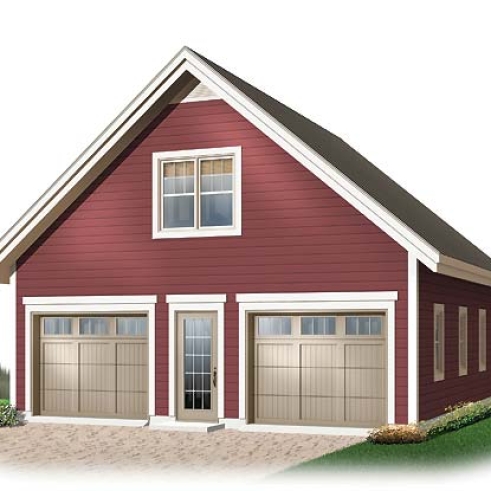 front - BASE MODEL - Double car garage with bonus space in attic. - Wisteria Way